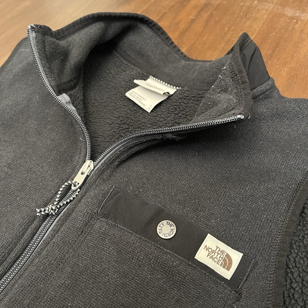 The North Face Gordon Lyons Fleece Vest Mens Large Black Full Zip NF0A5GL3